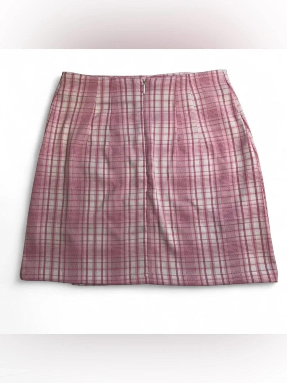 Pink Plaid Women's Skirt